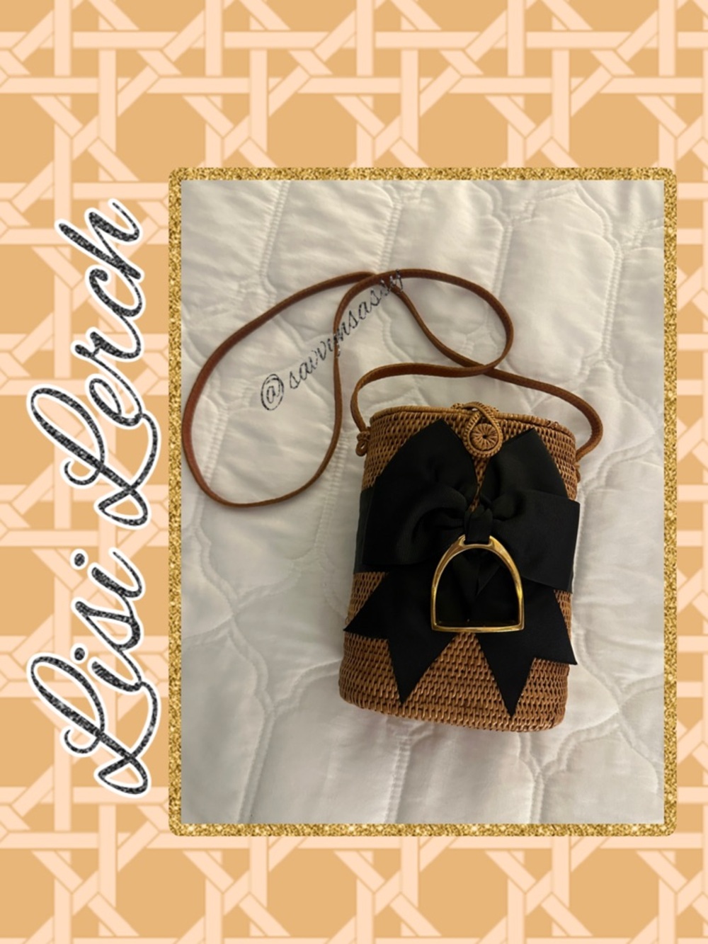 Woven Wicker Equestrian Bucket Bag